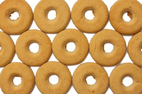 Round crisp Cookies background