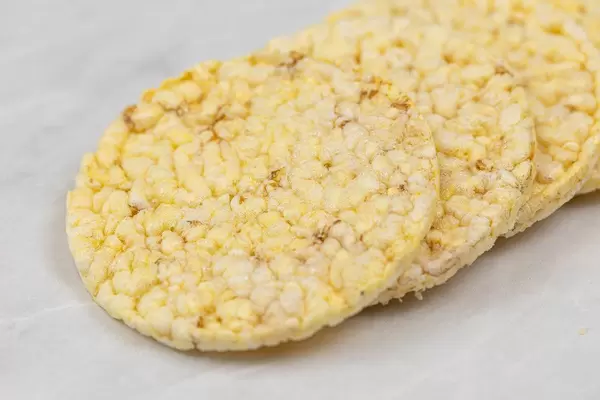 Round Crunchy Corn snacks on the table