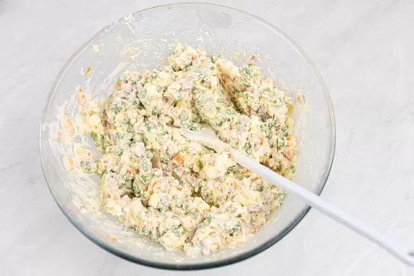 Russian Salad in the bowl