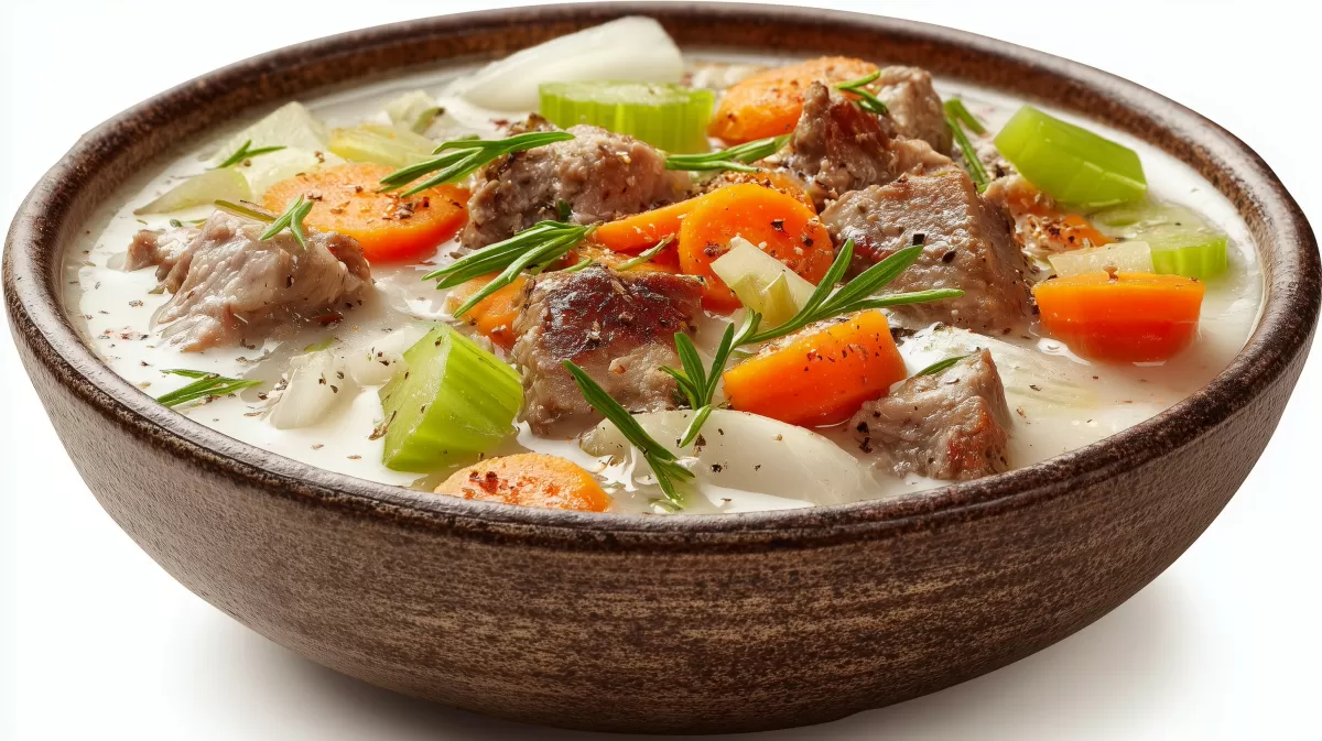 Rustikale Bohnensuppe mit würzigem Gyros