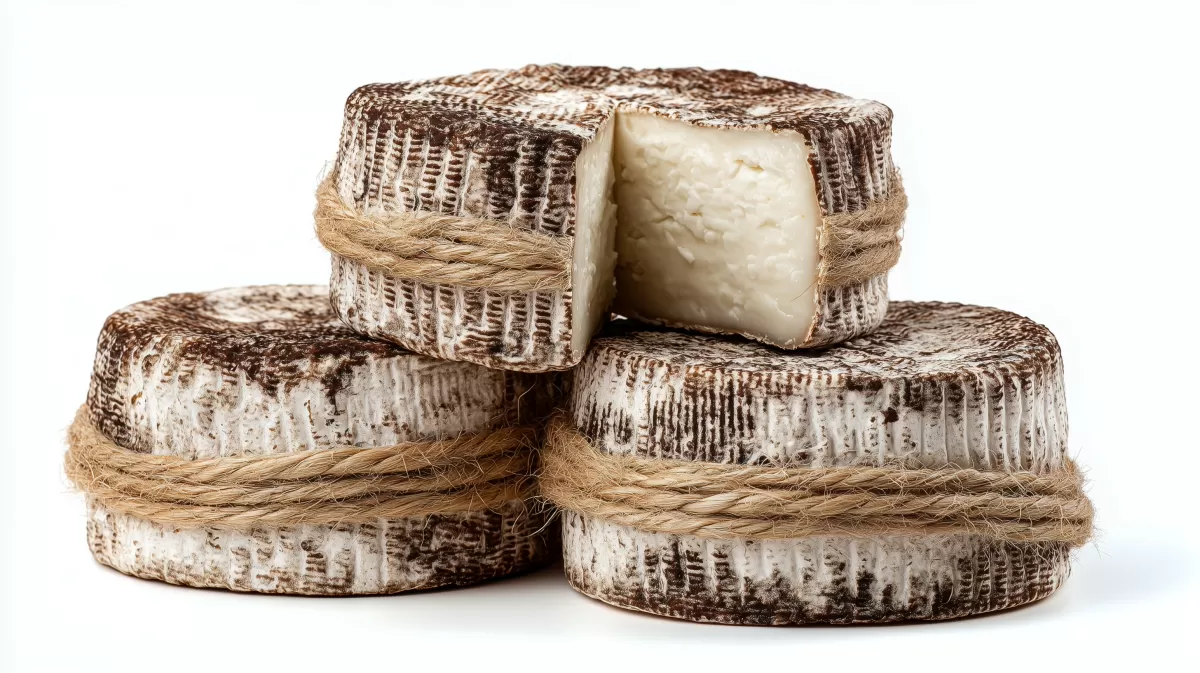 Rustikale Käselaibe in Reifung