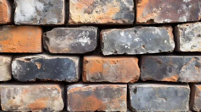 Rustikale Ziegelwand mit natürlicher Textur