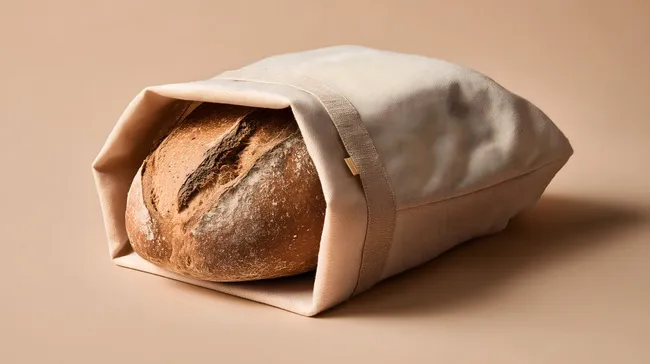 Rustikales Bauernbrot in Stofftasche