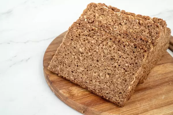 Rye Bread Slices on the wooden board
