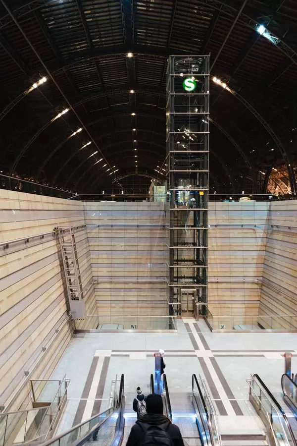 S-bahn entrance at main train station in Leipzig