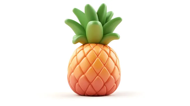 Saftig-süße Ananasillustration auf weißem Hintergrund