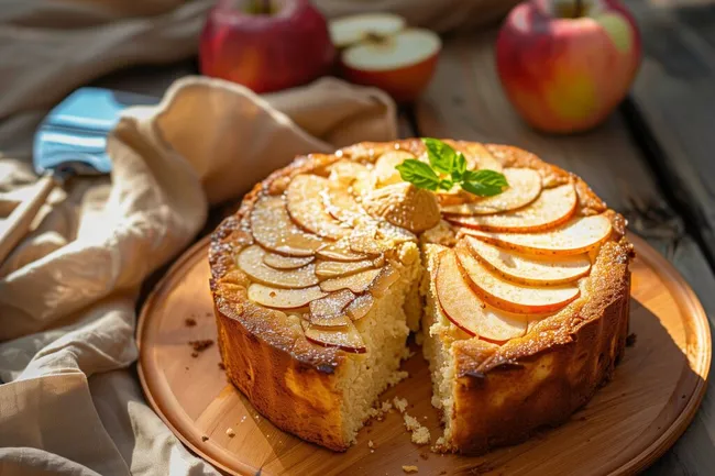 Saftig-süßer Apfel-Joghurt-Kuchen mit Zimt-Topping