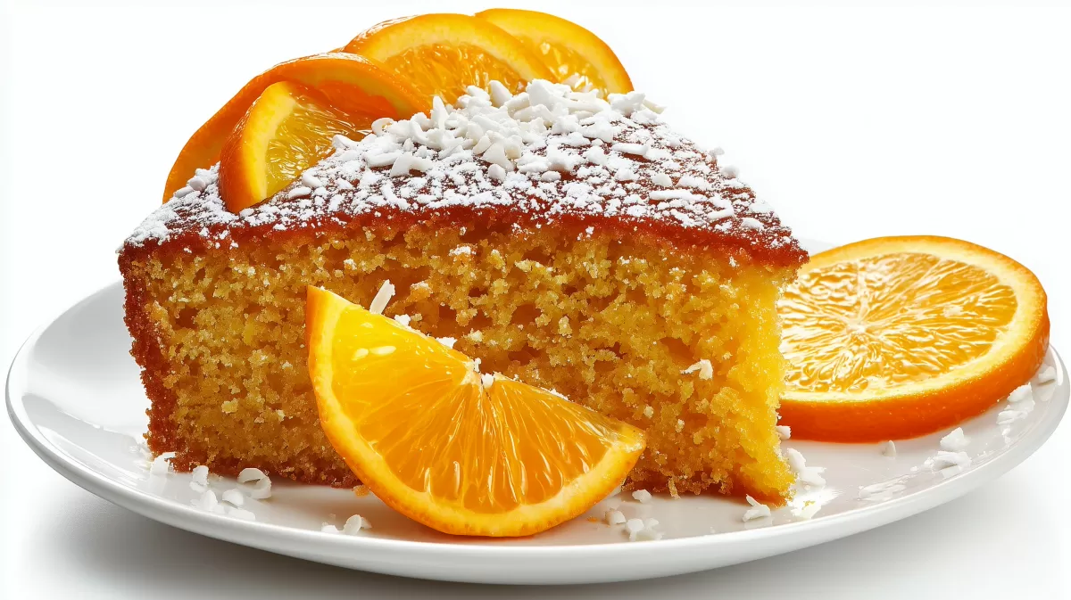 Saftig-süßer Orangenkuchen mit Zuckerschnee