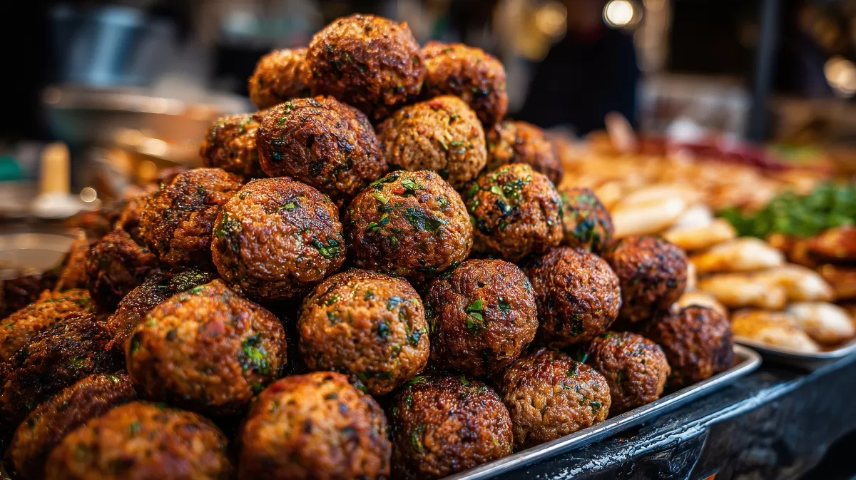 Saftig-würzige Falafel-Bällchen auf Teller