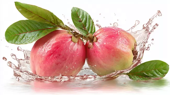 saftige äpfel mit spritzwasser auf weißem hintergrund