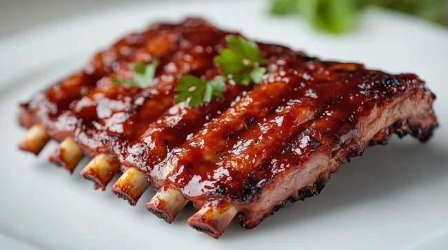 Saftige Barbecue-Rippchen mit würziger Soße