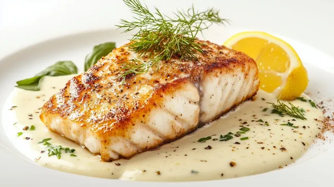 Saftige Lachsfilets mit Zitronen-Dill-Sauce