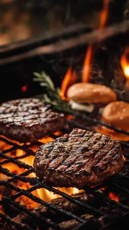 Saftige Steaks und Burger auf dem Grillrost