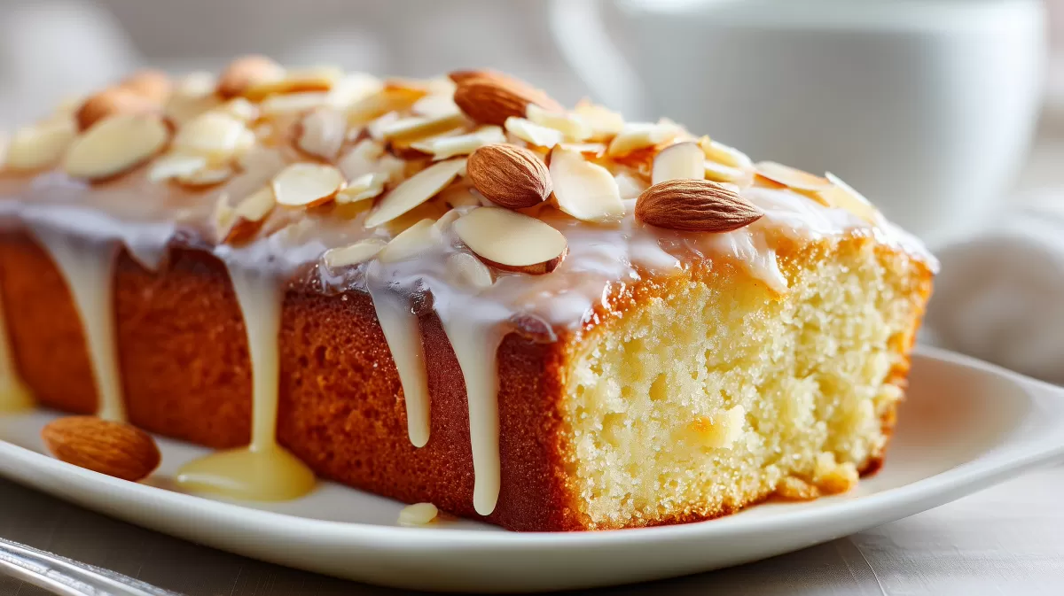 Saftiger Amaretto-Mandel-Rührkuchen mit Zuckerguss