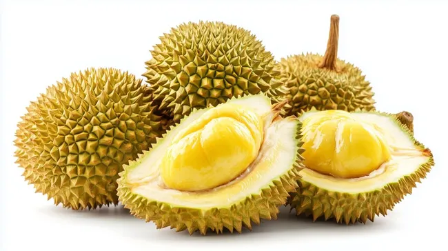 Saftiger Durian, exotische Tropenfrucht mit Stachelschale