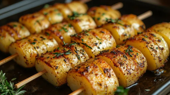 Saftiger Kartoffel-Spieß mit Kräutern