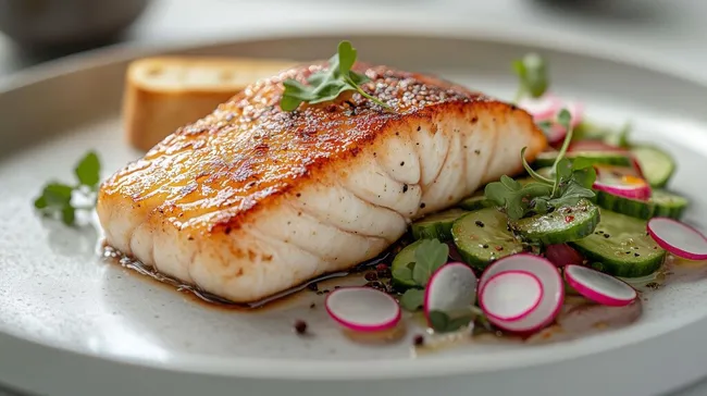 Saftiger Lachs mit frischem Gemüsesalat