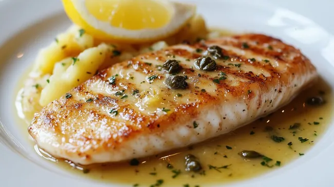 Saftiger Seezungenfilet mit Zitronenkapernsoße