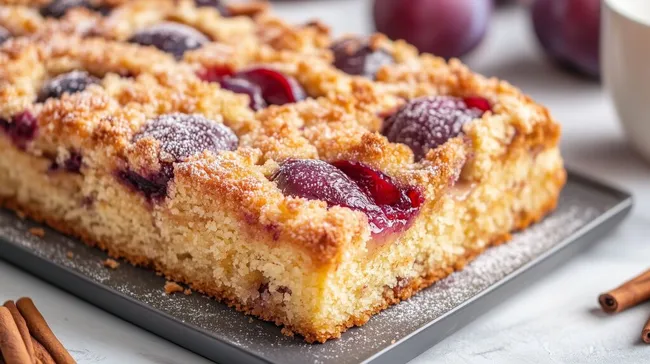 Saftiger Zwetschgendatschi mit Streuseln