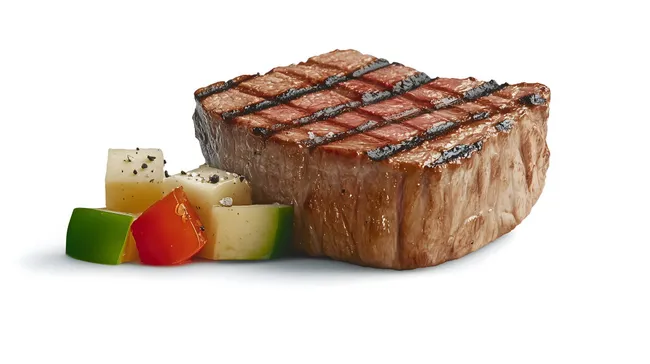 Saftiges Rindersteak mit frischem Gemüse