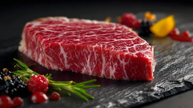 Saftiges Wagyu Picanha-Steak auf Schieferplatte