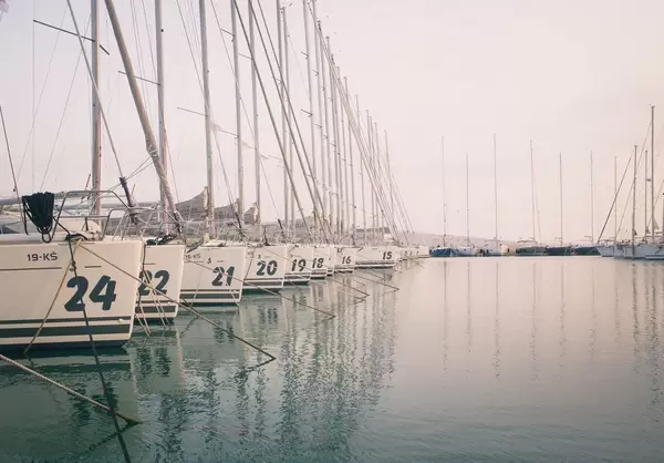 Sailboats waiting for season
