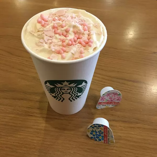 Sakura Latte bough in Starbucks Tokyo