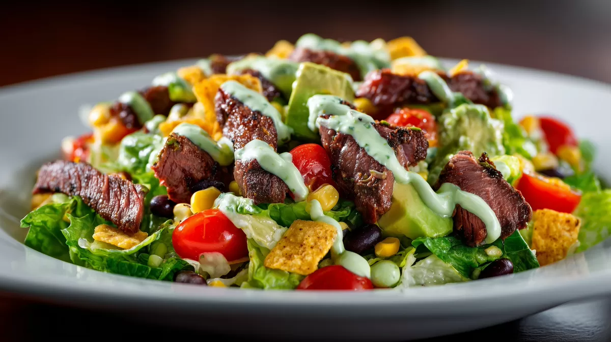 Salat Mexican Style mit Steak und Avocado