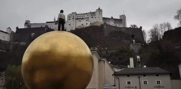 Salzburg Kapitelplatz: Blick zur Festung Hohensalzburg