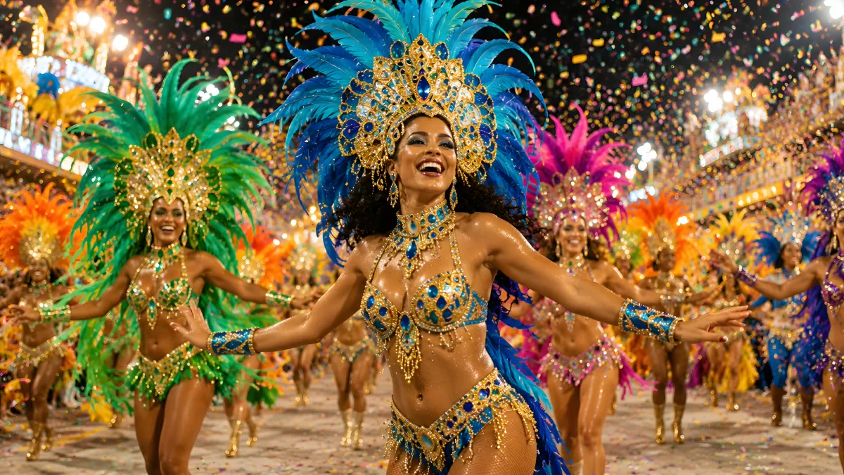 Sambatänzerin beim Karneval in Rio de Janeiro