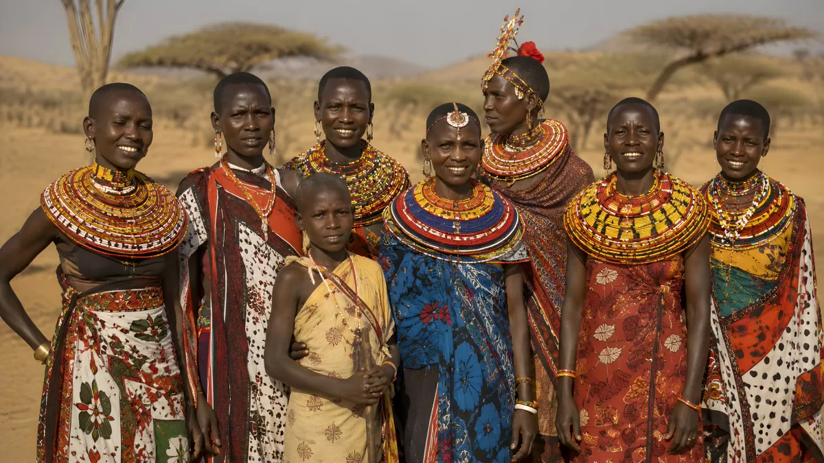 Samburu-Frauen in traditionellem Schmuck und Tracht