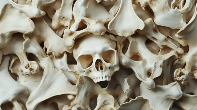 Sammlung menschlicher Schädel - faszinierende Anatomie