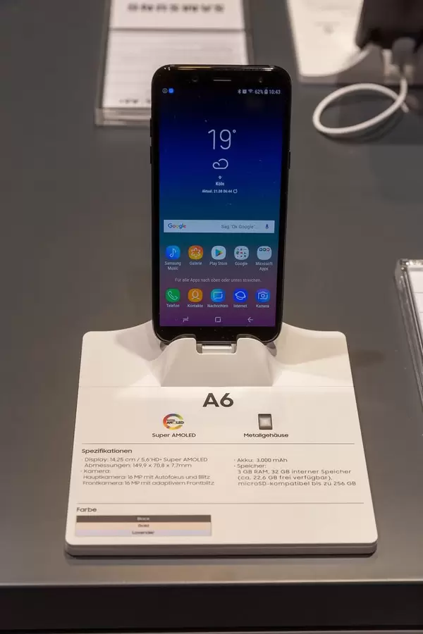 Samsung Galaxy A6 auf der Gamescom 2018