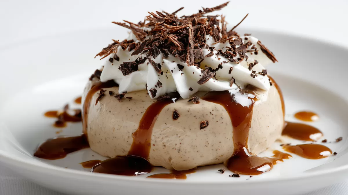 Samtiges Baileys Dessert mit Schokoladenraspeln