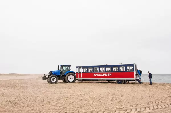 Sand bus in the beach