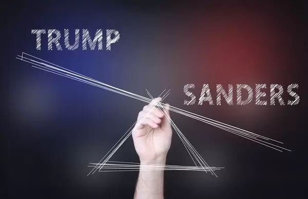 Sanders outweighting Trump concept