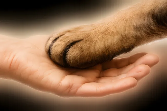 Sanfte Verbindung zwischen Mensch und Tier