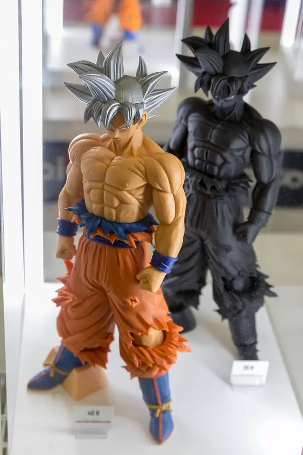 Sangoku action figure in black and colored