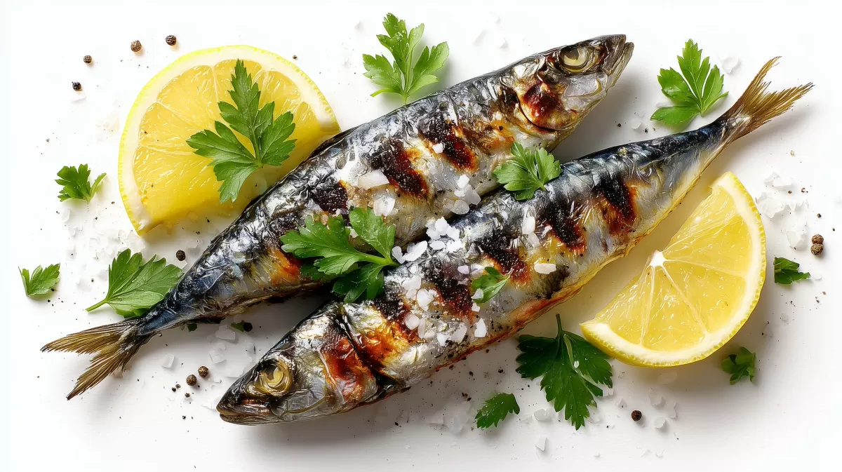 Sardinen vom Grill mit Zitrone und Petersilie