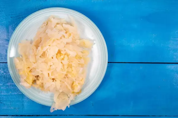 Sauerkraut on the plate with copy space (Flip 2020)