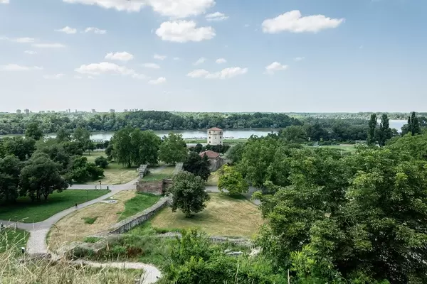Sava und Donau Flüsse in Belgrad, Serbien