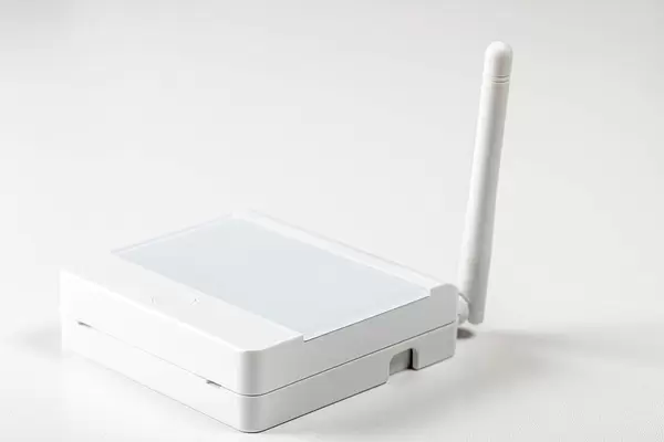 Save energy and money concept. Control panel of the gas boiler for hot water and heating (Flip 2020)