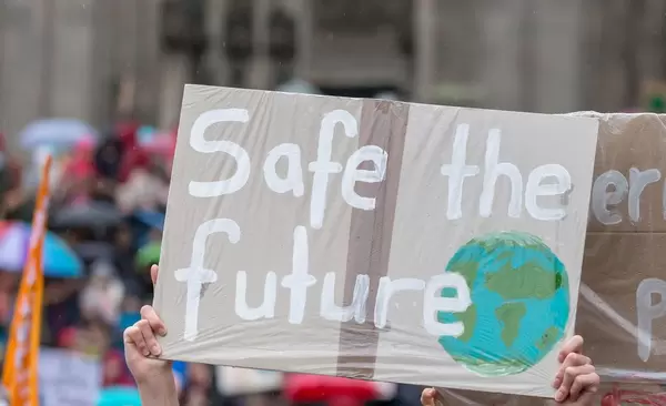 'Save the future' sign at Fridays For Future