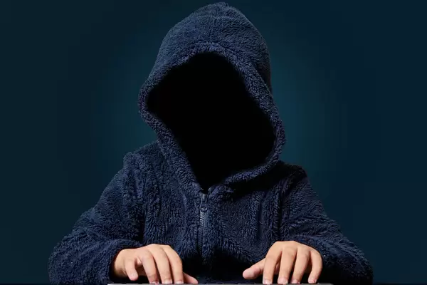 Scary computer hacker
