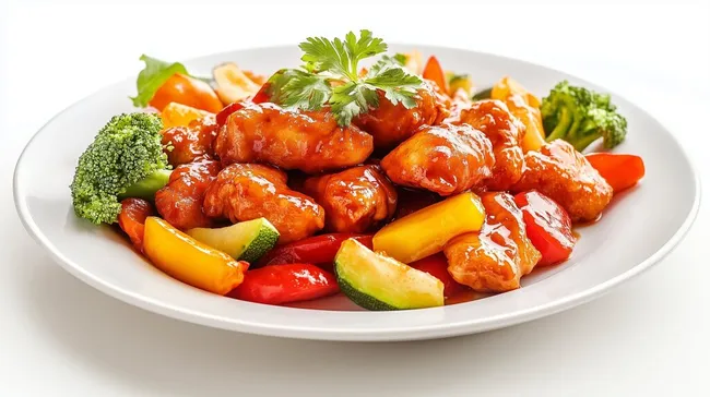 Schmackhaftes Hähnchengericht mit Gemüse