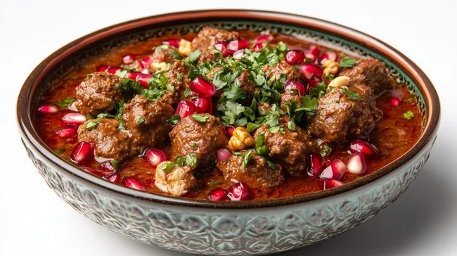 Schmackhaftes orientalisches Gericht mit Fleischbällchen