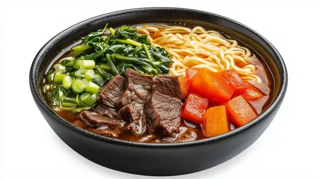 Schmackhaftes taiwanesisches Rindfleisch-Nudelgericht