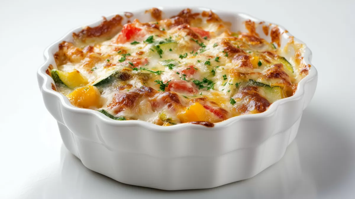 Schneller Gemüseauflauf für Faule mit Käsekruste