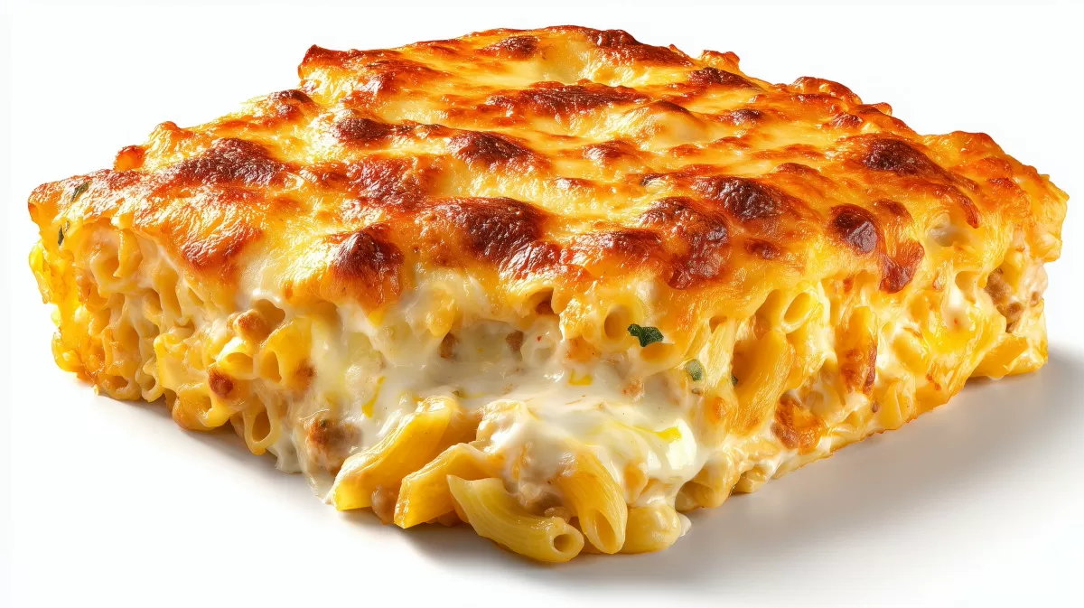 Schneller Nudelauflauf mit goldener Käsekruste