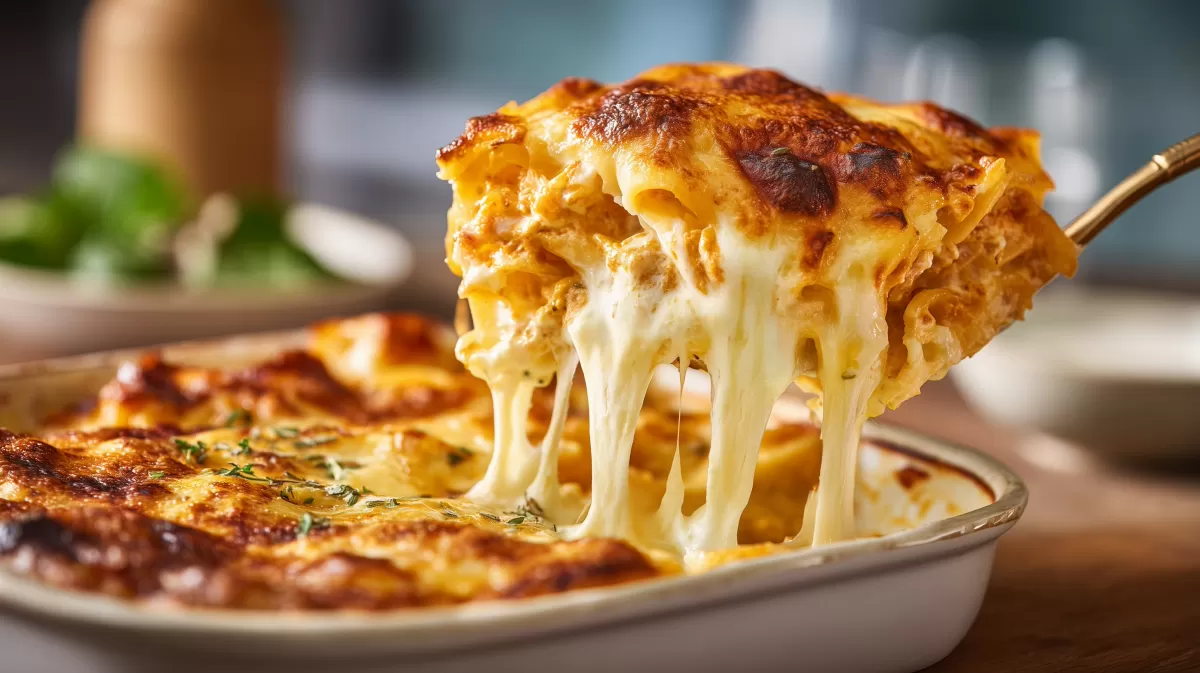 Schneller Nudelauflauf mit zerlaufendem Käse